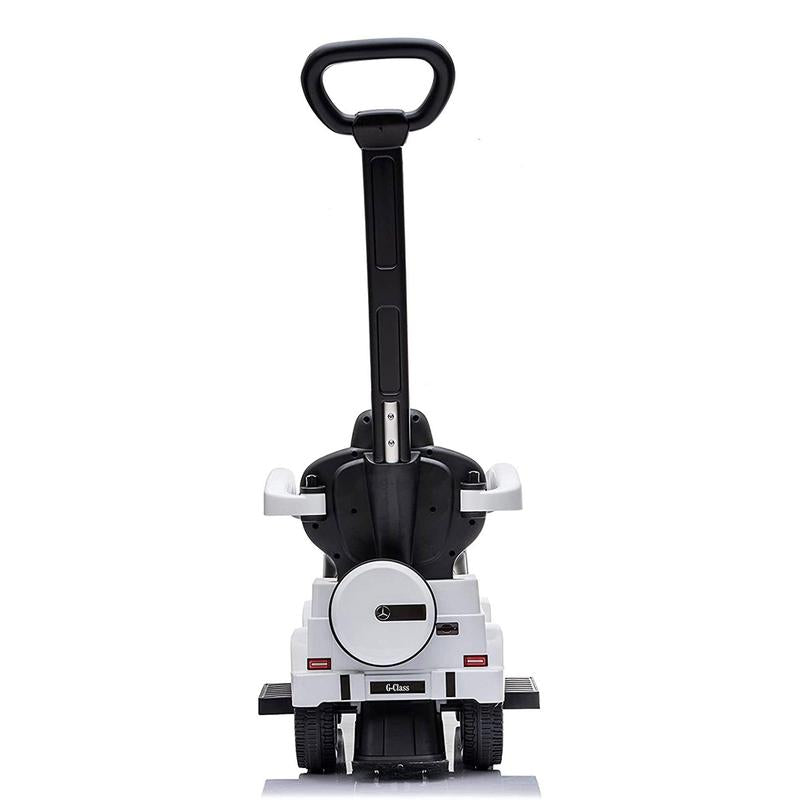 Best Ride on Cars Kids Outdoor Stroller Mercedes G-Wagon 3 in 1 Push Car, White/Black