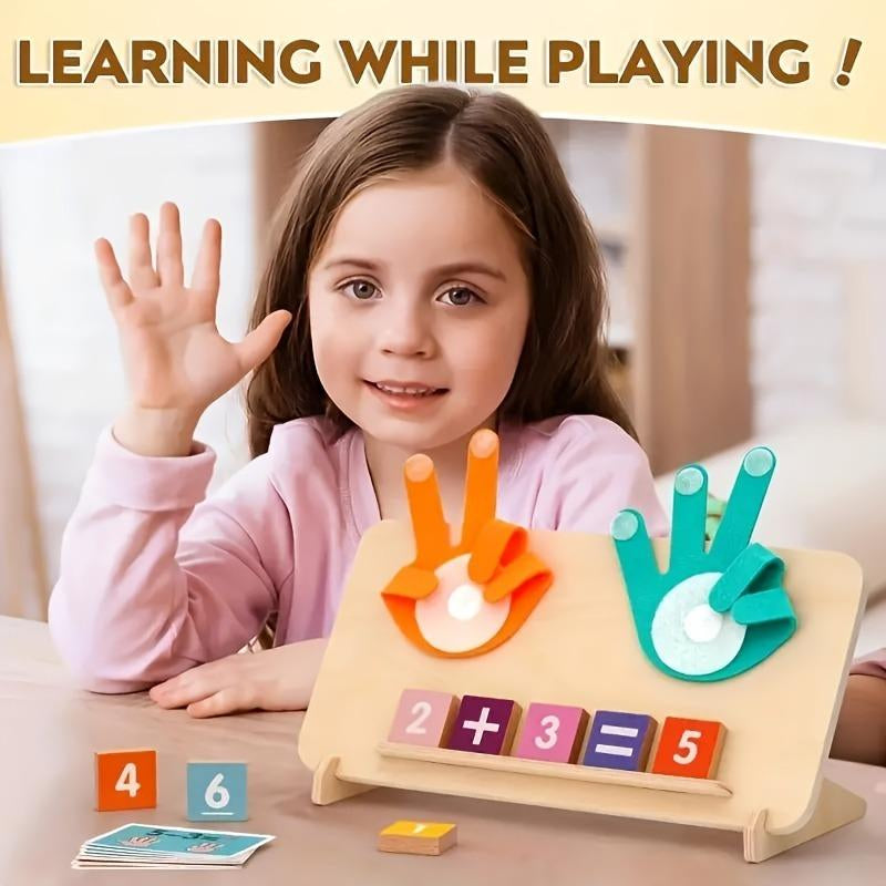 Finger Counting Math Toys Wooden Math Board Learning Toys Educational Math Manipulative Blocks Number Counting Blocks
