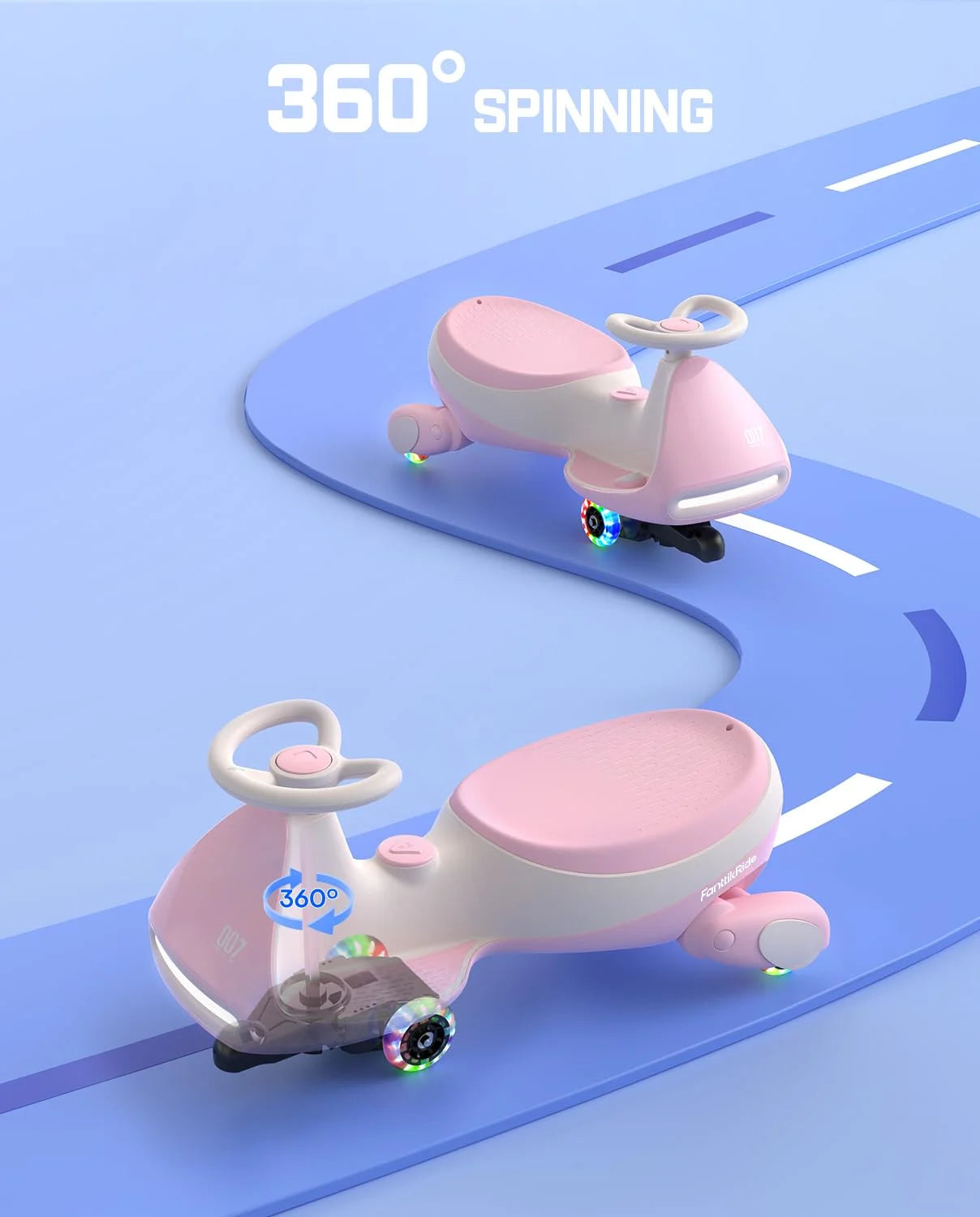 Electric Wiggle Car with Pedal Rechargeable Battery