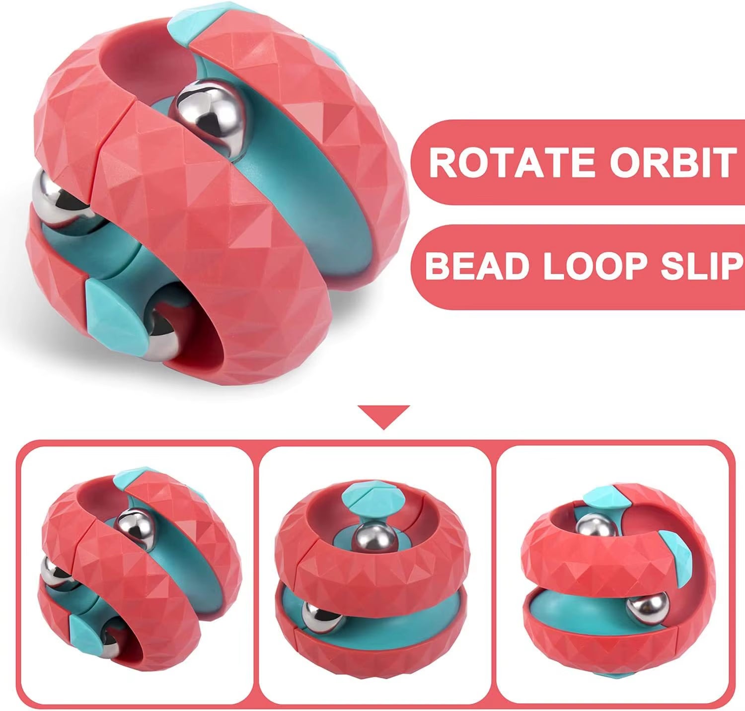 Decompression Toy Creative Orbit Ball Toy Children Autism Orbit Ball Cube anti Stress Sensory Toys Infinite Flip Change for Kid