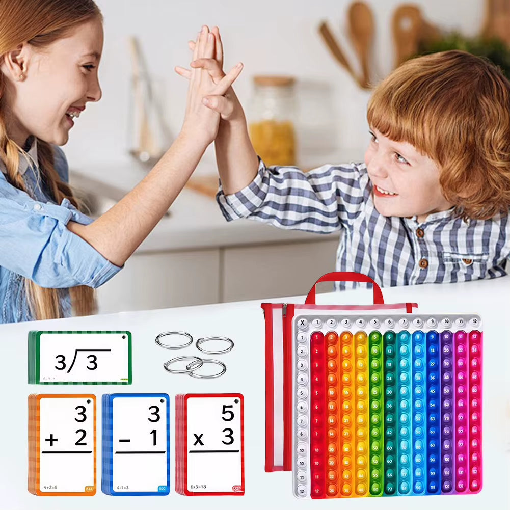 Math Flash Cards Fidget Chart Math Game Addition Subtraction Division Multiplication Cards for Kids in 3Rd 4Th 5Th 6Th Grade
