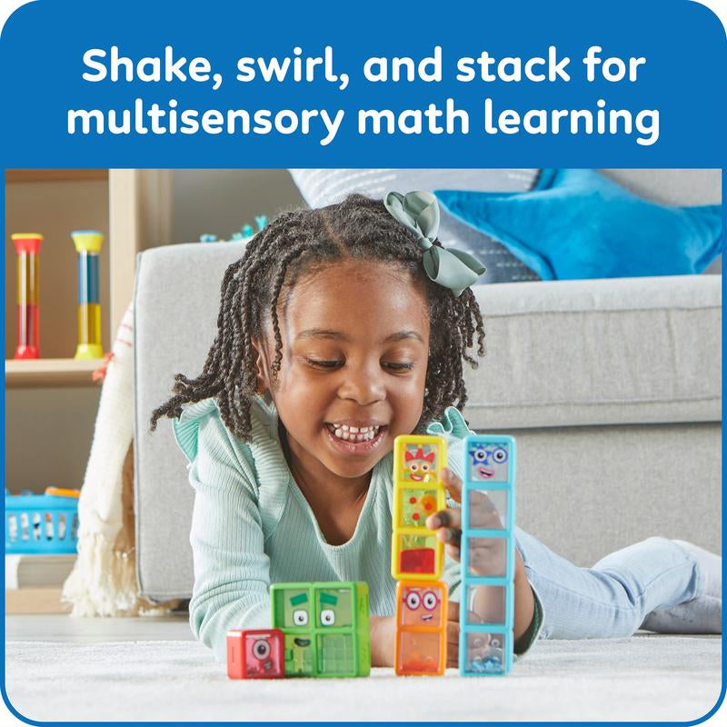 Hand2Mind Black Friday Numberblocks One to Five Sensory Bottles, Numbers for Toddlers, Counting Toys, Calming Sensory Toys, Calm down Corner Supplies, Social Emotional Learning, Holiday Gift for Kids