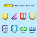 60 PCS Magnetic Building Tiles Magnetic Tiles Kids Toys 