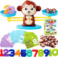 ™ Monkey Scale Balance Counting Toys Math Games STEM Preschool Educational Toys for 3 4 5 Year Olds Math Educational Kindergarten Number Learning Games Gifts for Boy Girl Birthdays Christmas