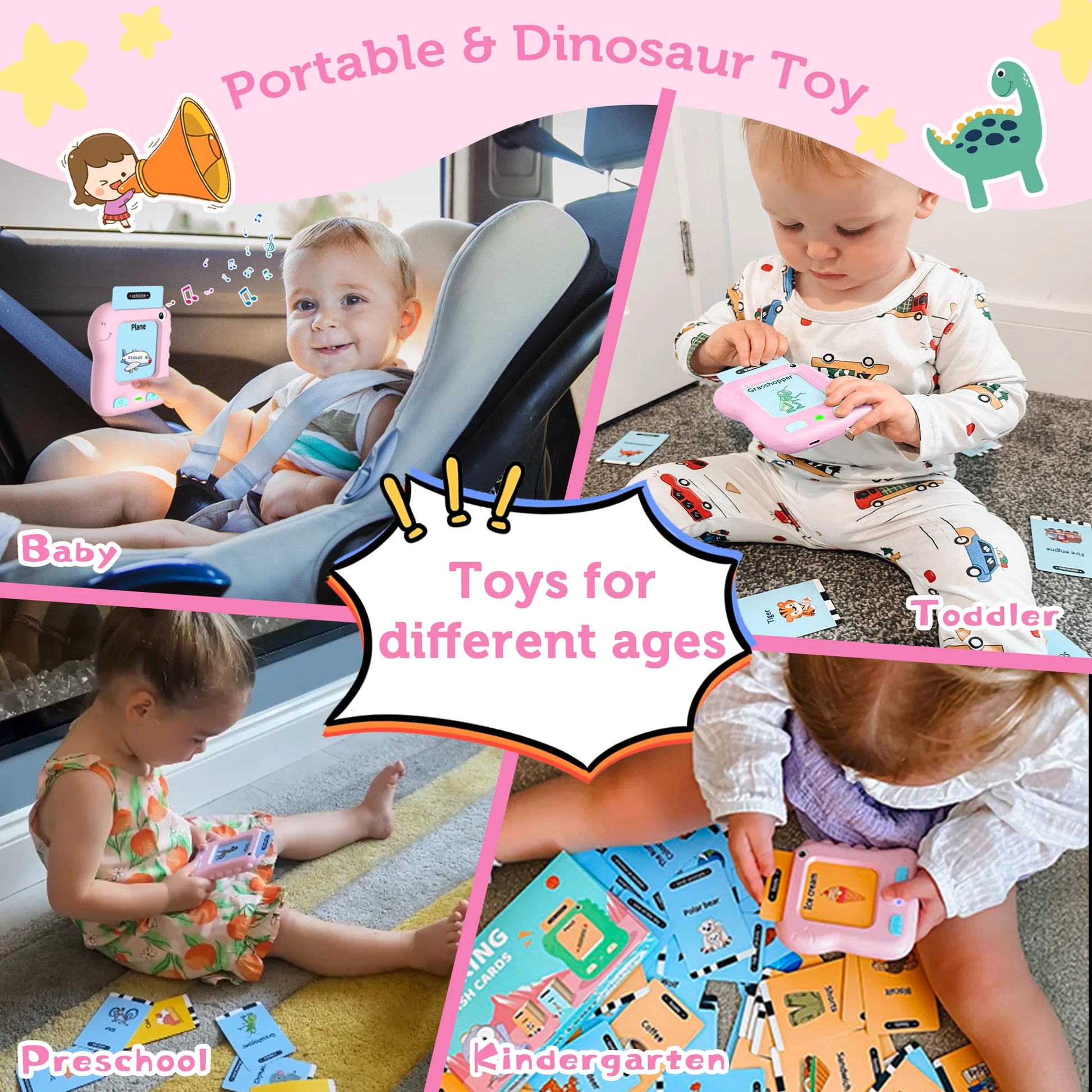 Talking Flash Cards Educational Toys, Preschool Interactive Learning Toys, 1 Pack