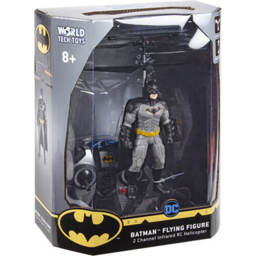 6-Inch Collectible Batman Flying Infrared Remote Control Helicopter, Black & Silver