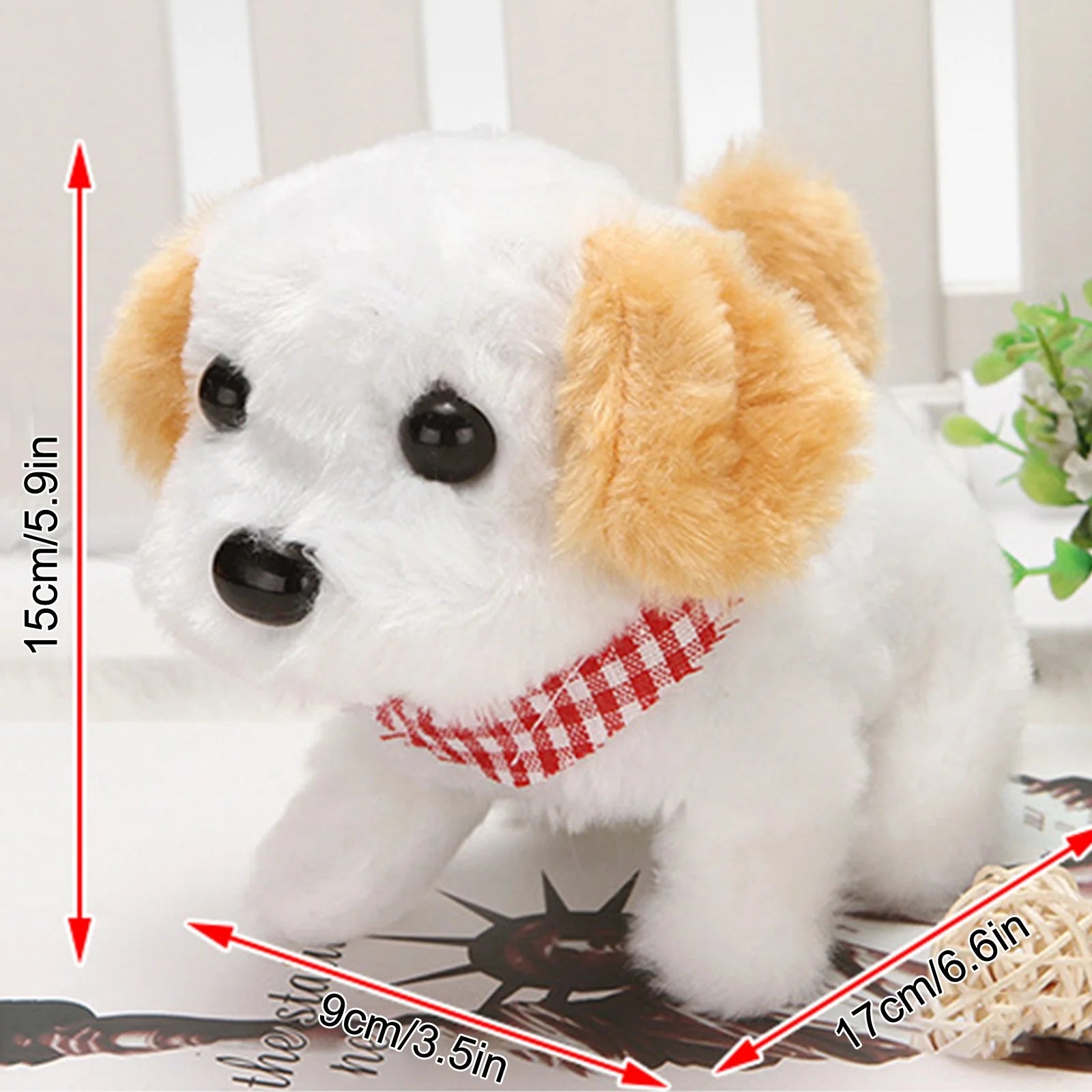 Simulation Plush Electric Puppy Pet Toy Dog Can Walk and Call Toy Dog Children鈥檚 Gift Christmas Gifts