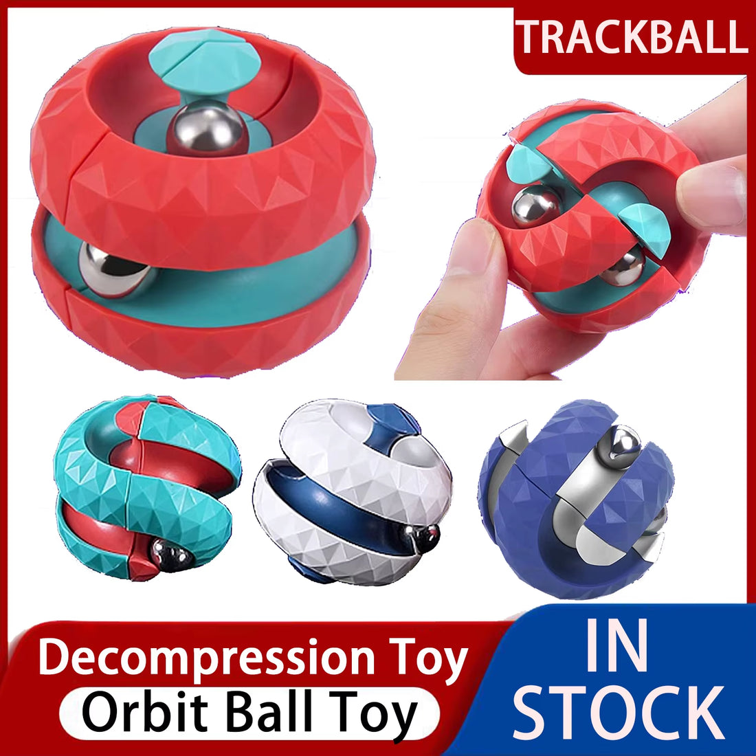 Decompression Toy Creative Orbit Ball Toy Children Autism Orbit Ball Cube anti Stress Sensory Toys Infinite Flip Change for Kid