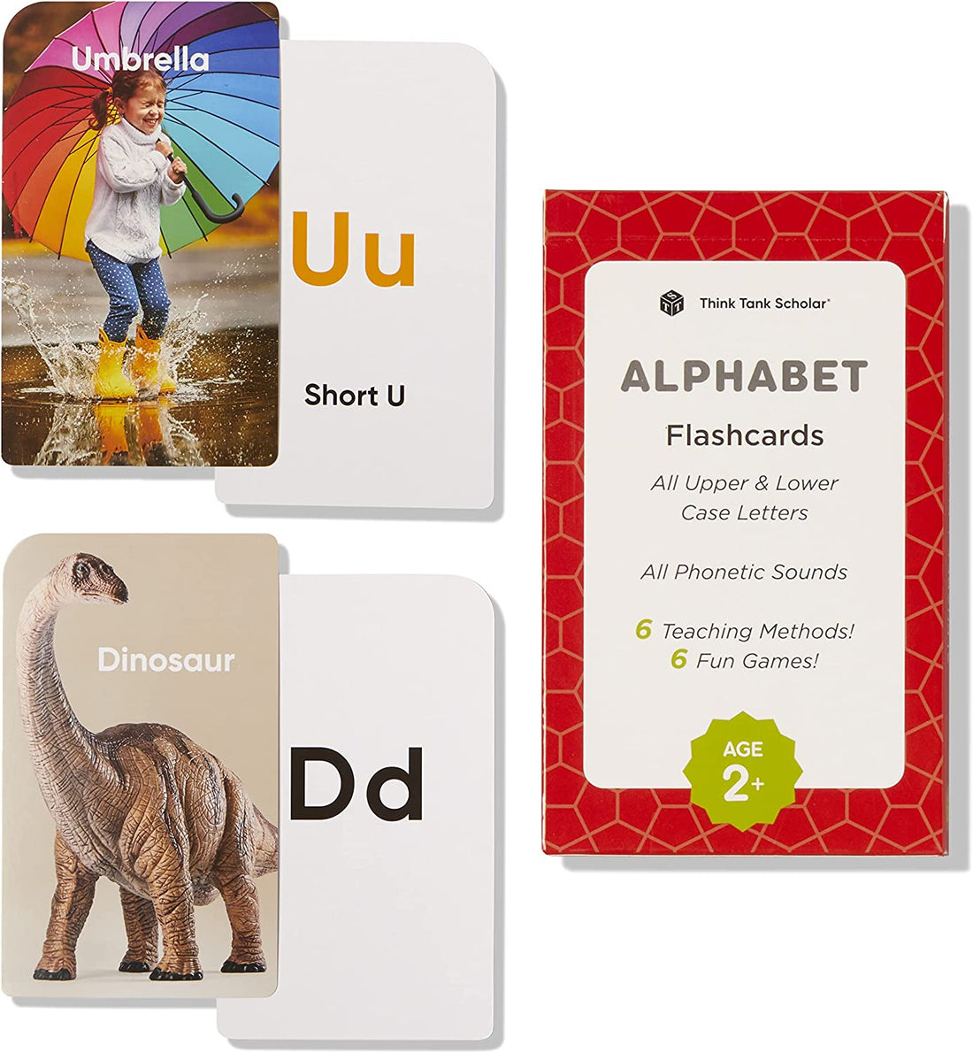 Award-Winning Alphabet Flash Cards for Kids Ages 2-4 – Learn Abcs, Phonics & Speech – Upper & Lowercase Letters, Photo Images – Preschool, Pre-K, Kindergarten