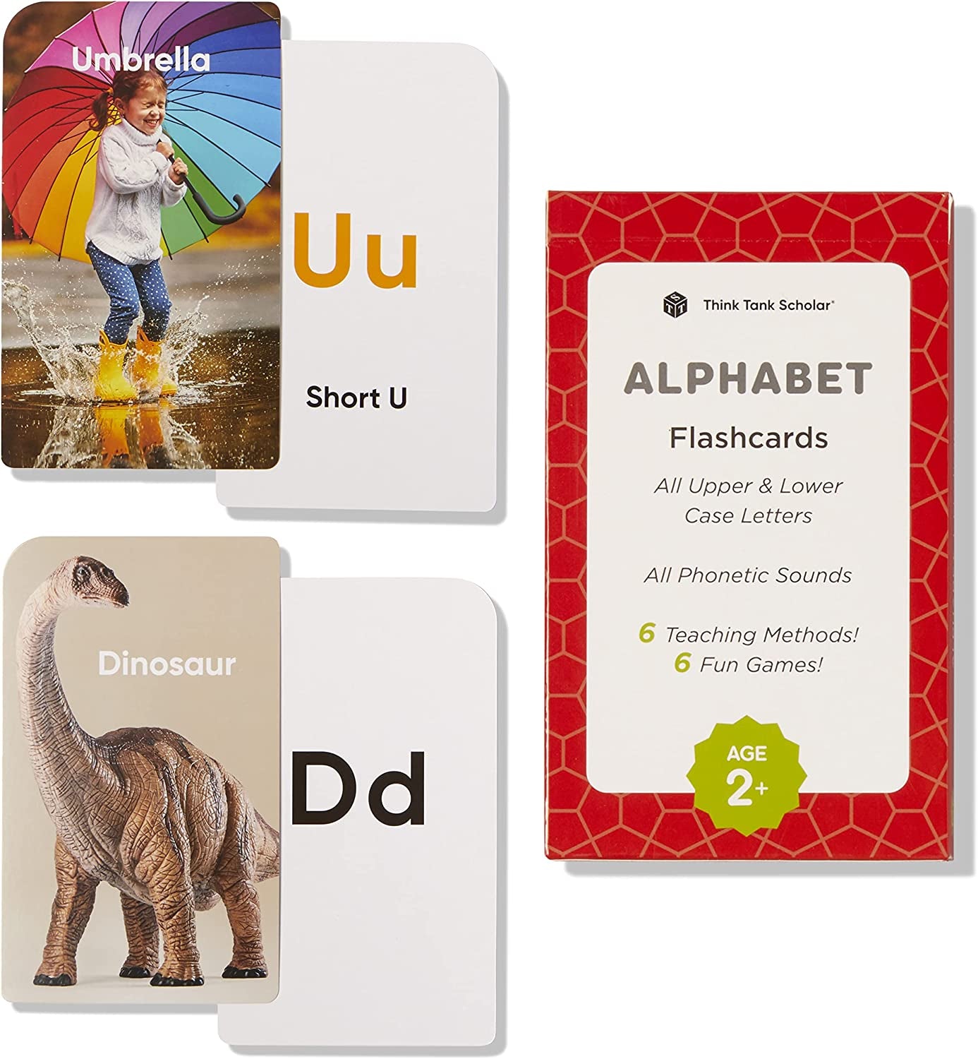 Award-Winning Alphabet Flash Cards for Kids Ages 2-4 – Learn Abcs, Phonics & Speech – Upper & Lowercase Letters, Photo Images – Preschool, Pre-K, Kindergarten