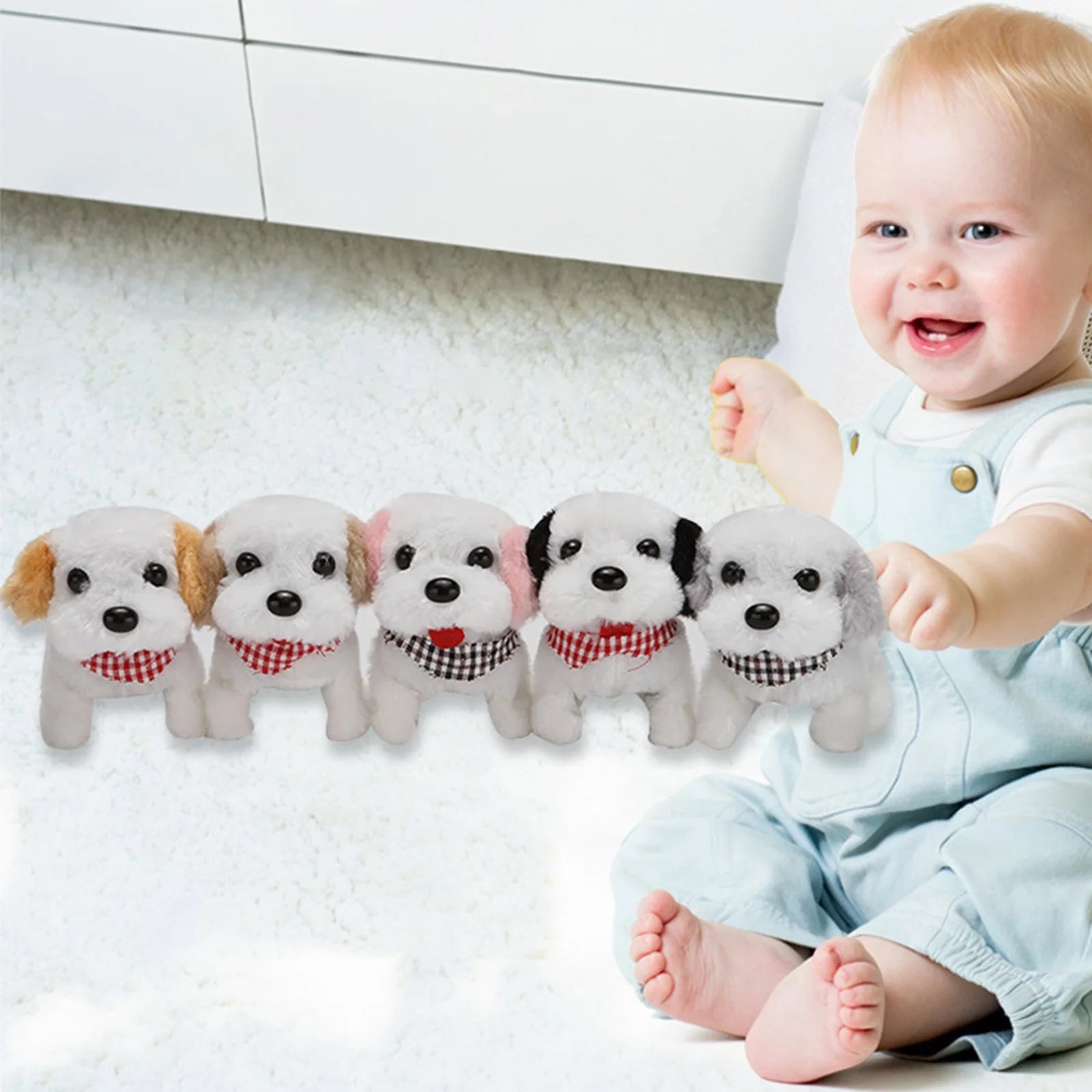 Simulation Plush Electric Puppy Pet Toy Dog Can Walk and Call Toy Dog Children鈥檚 Gift Christmas Gifts
