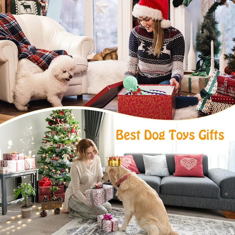 Squeaky Dog Toys for Large Dogs: Plush Dog Toys with Soft Fabric - Pet Toys for Small, Medium, and Large Dogs - Puppy Toys to Keep Them Busy Squeaky Dog Toys Interactive Dog Toys Toys for Dogs-Mrwj