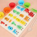 Color Scrabble Number Cognitive Operation Bead Matching Game - 1 Set of Color Bead Matching Game for Pre-Kindergarten and Kindergarten Education