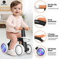 Umatoll Colorful Lighting Baby Balance Bike Toys for 1 Year Old Boys Christmas Gifts, Adjustable Seat Baby Walker, One Year Old Boy Birthday Gifts, 12-24 Months Toddler First Ride on Toys with Removable Basket，Kids Stuff for Boys