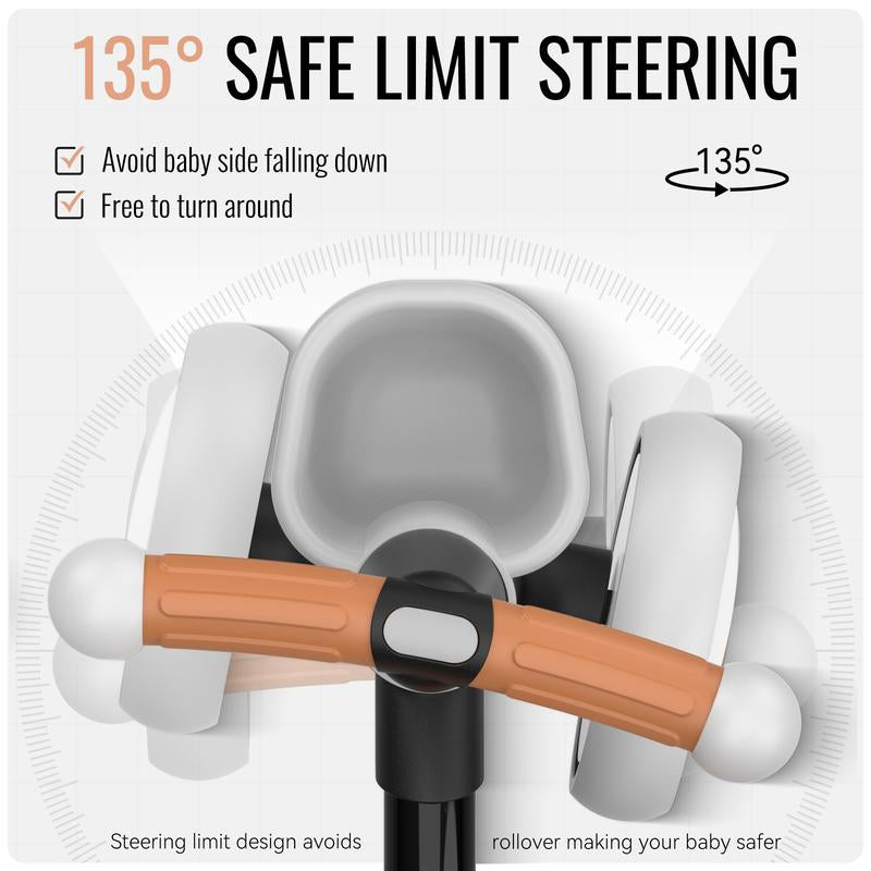 Umatoll Colorful Lighting Baby Balance Bike Toys for 1 Year Old Boys Christmas Gifts, Adjustable Seat Baby Walker, One Year Old Boy Birthday Gifts, 12-24 Months Toddler First Ride on Toys with Removable Basket，Kids Stuff for Boys