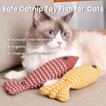 Petdays 3Pcs Interactive Catnip Fish Toys, Crinkle Sound Toys Soft Linen, Cat Kicker, Indoor Kitty Kitten Exercise Toys