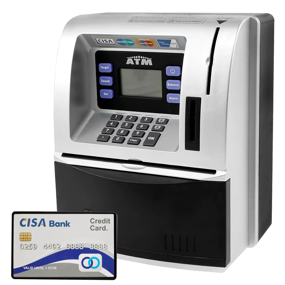 ATM Piggy Bank Convenient Kids ATM Machine Safe Talking ATM Piggy Banks Upgraded Digital Electronic Savings Safe Machine Box