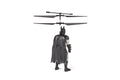 6-Inch Collectible Batman Flying Infrared Remote Control Helicopter, Black & Silver