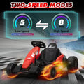 24-Volt Kids Ride on Drift Car Electric Go Kart for Kids Ages 4-16 Ride on Toy Car W/Music, Red and Black