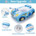 Swimbobo Blue Thicken Pvc Toddler Pool Float with Seat Boat Inflatable Water Gun Ride-On Car for Kids Outdoor Toys for Summer Watergun