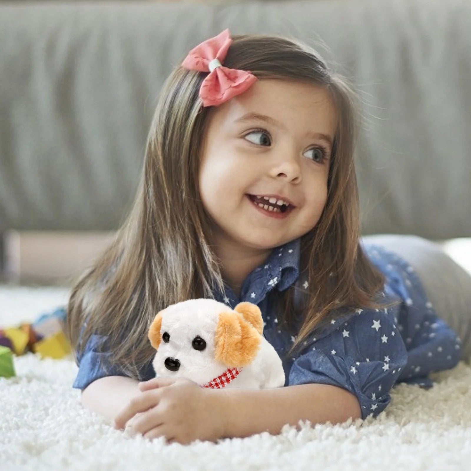 Simulation Plush Electric Puppy Pet Toy Dog Can Walk and Call Toy Dog Children鈥檚 Gift Christmas Gifts