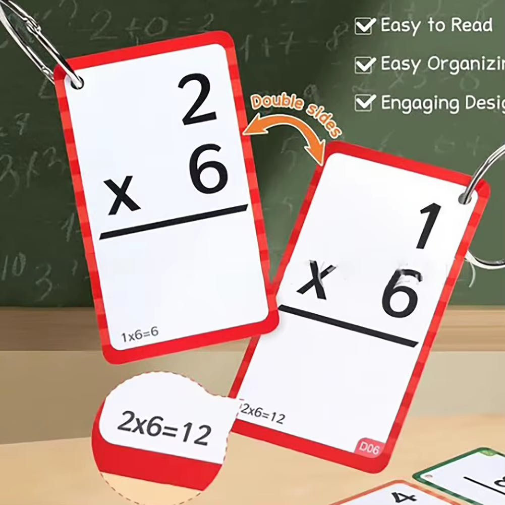 Math Flash Cards Fidget Chart Math Game Addition Subtraction Division Multiplication Cards for Kids in 3Rd 4Th 5Th 6Th Grade