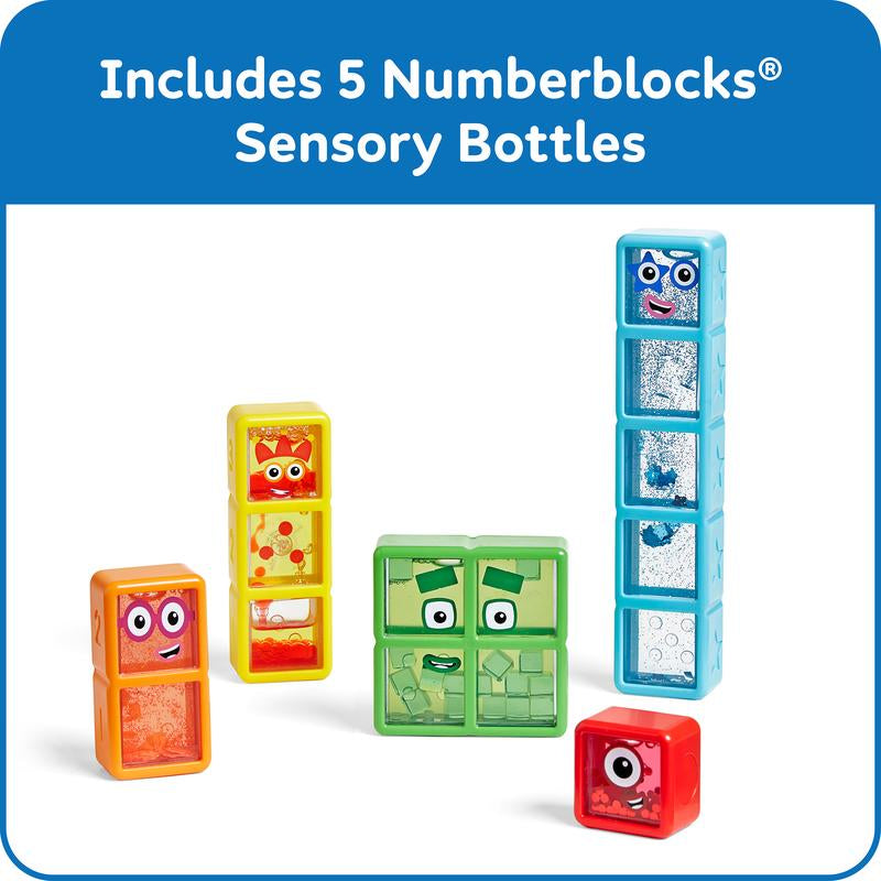 Hand2Mind Black Friday Numberblocks One to Five Sensory Bottles, Numbers for Toddlers, Counting Toys, Calming Sensory Toys, Calm down Corner Supplies, Social Emotional Learning, Holiday Gift for Kids