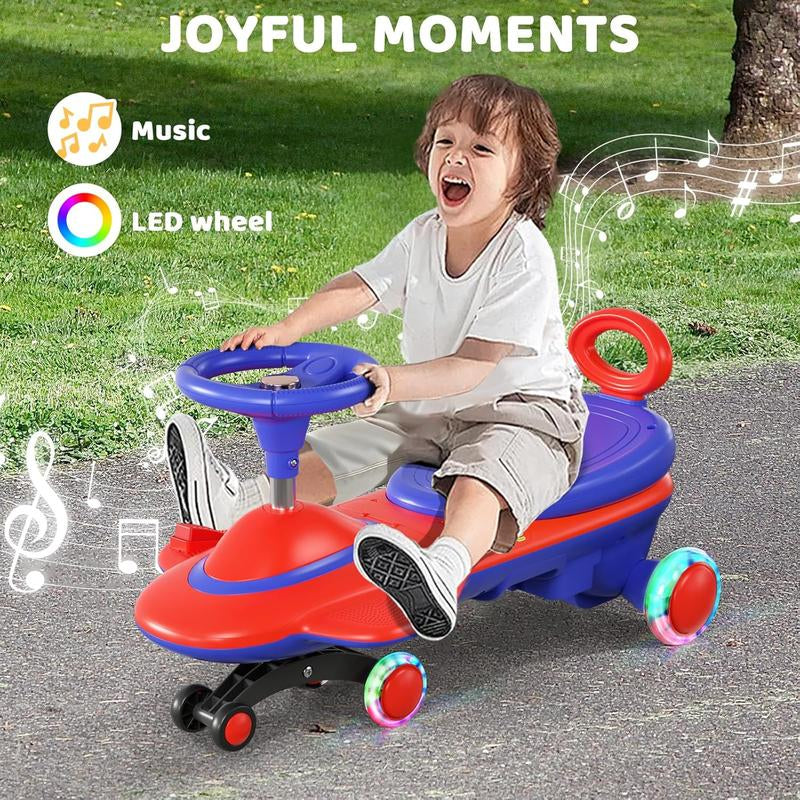 12V Electric Wiggle Car with Pedal, 2 in 1 Wiggle Car Ride on Toys for Kids Ages 3 and Up,Rechargeable Battery,Anti-Rollover Flashing Wheels,Music, Christmas Gifts,Maximum Load Capacity up to 150 Pounds Balance Bike Tricycle