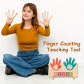 Finger Counting Math Toys Wooden Math Board Montessori Learning Toys Educational Math Manipulative Blocks Number Counting Blocks Kid Activity for Toddlers 2-5 Interactive Play