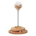 Cat Treats Dispenser-Pet Toys Solid Wood Cat Treats Dispenser Toy Ball - JH Basic [Medium Hole] for Intelligent Cats